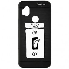Capa para Motorola Moto One Hyper Case2you - Escovada Preta Zuera
